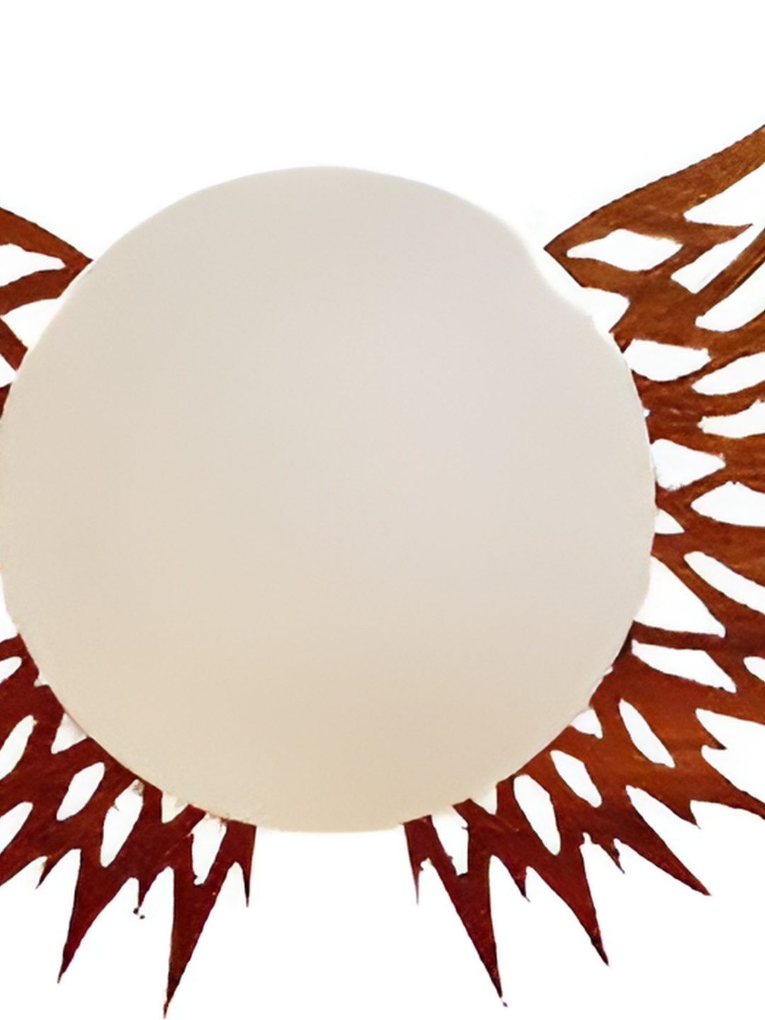 

Whiteray Camel Brown & White Textured Spherical Shaped Wooded Wall Lamp