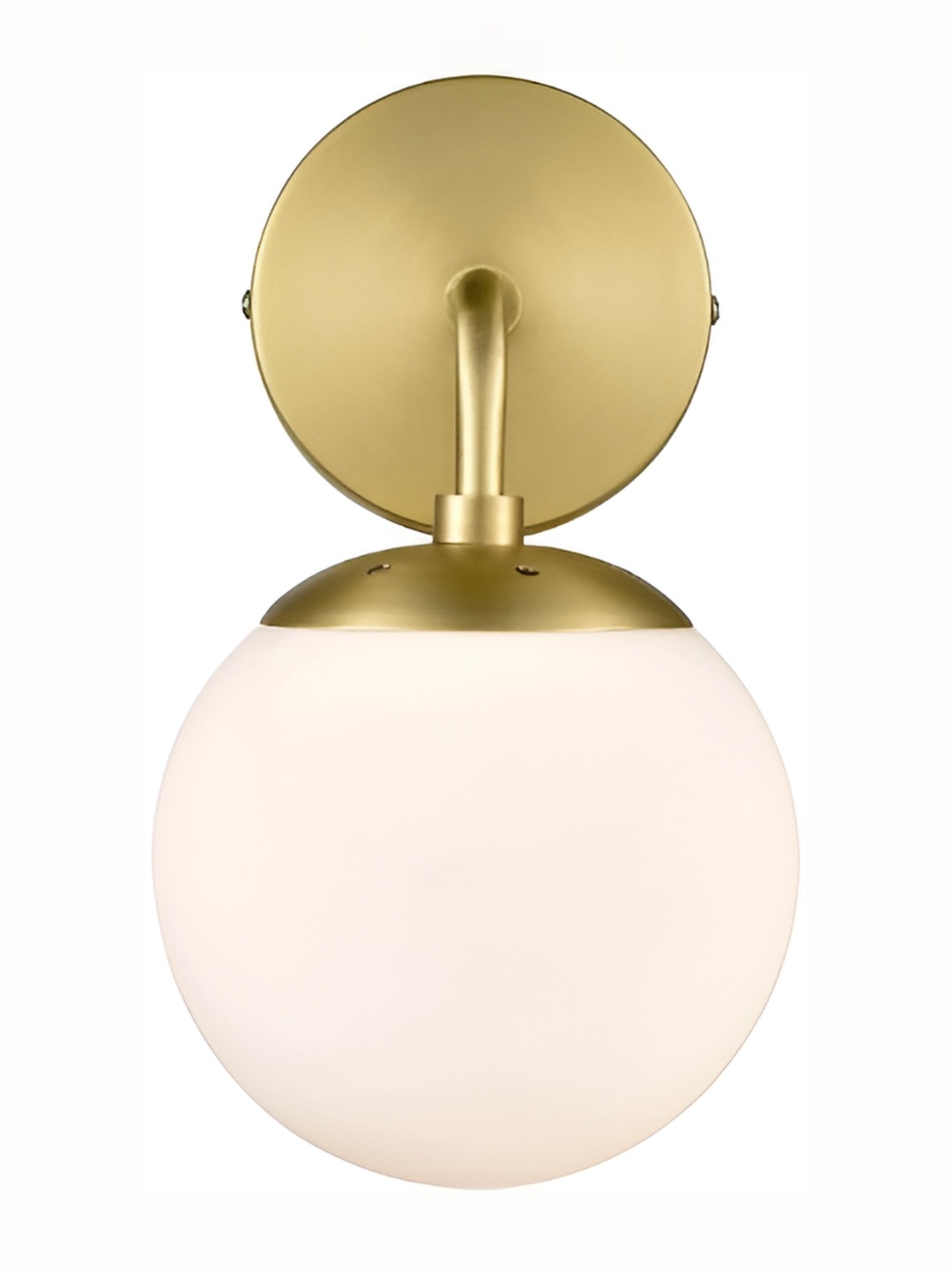 

Whiteray Gold-Toned & White Metal Contemporary Spherical Shaped Wall Lamp