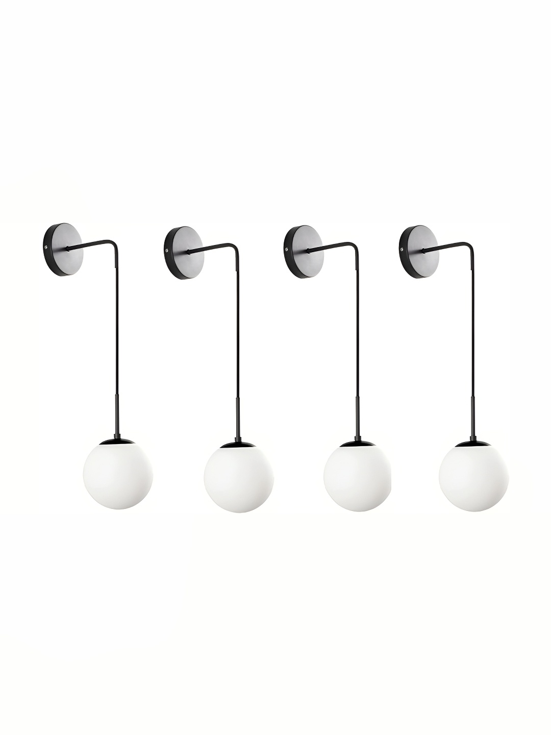 

Whiteray Black & White Metal Contemporary Spherical Shaped Wall Lamp