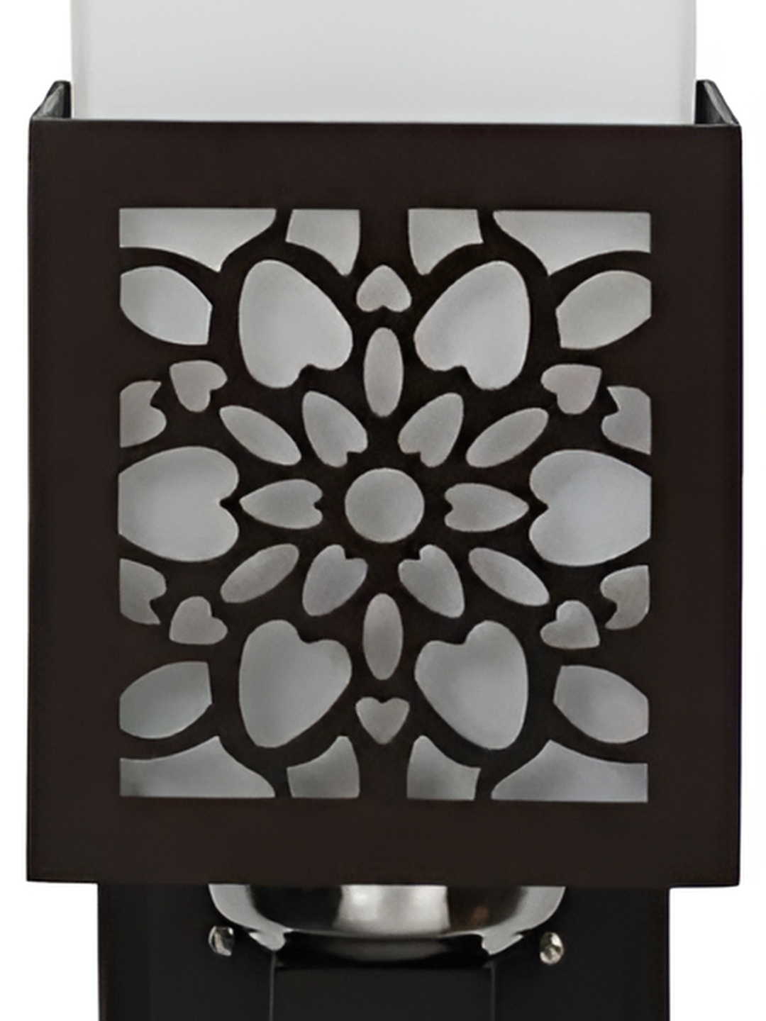 

Whiteray Brown & White Textured Wood Quirky Rectangle Shaped Wall Lamp