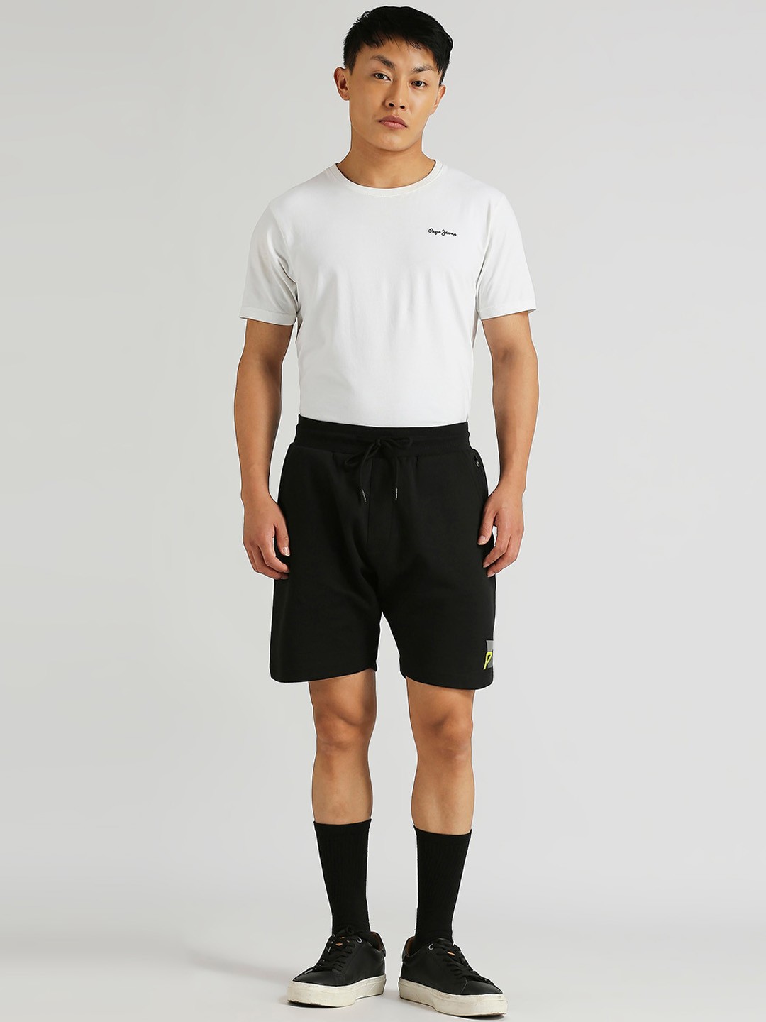 

Pepe Jeans Men Mid-Rise Regular Fit Shorts, Black
