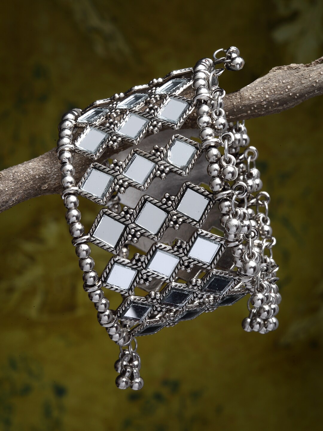 

CHUI MUI Silver-Plated Mirror Cuff Bracelet