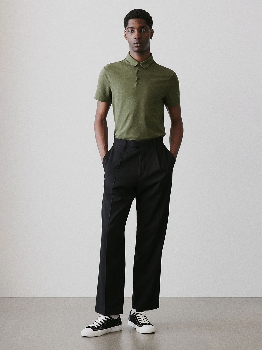 

H&M Slim Fit Polo Shirt, Green