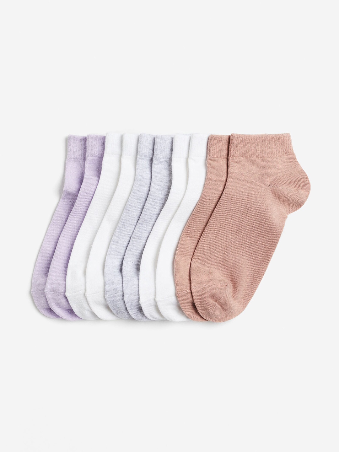 

H&M Women 10-Pack Trainer Socks, Grey