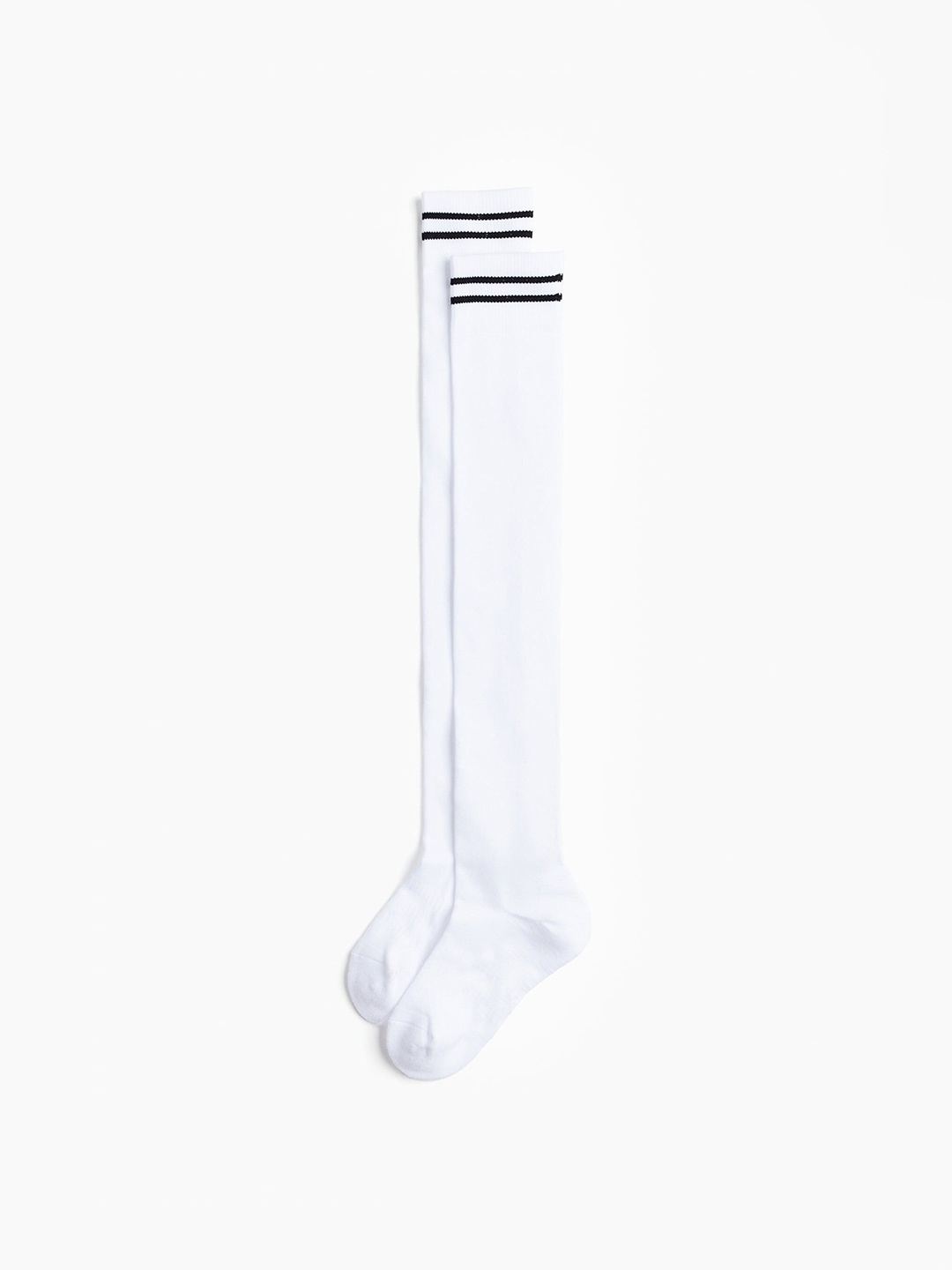 

H&M Women Dry Move Over-The-Knee Sports Socks, White