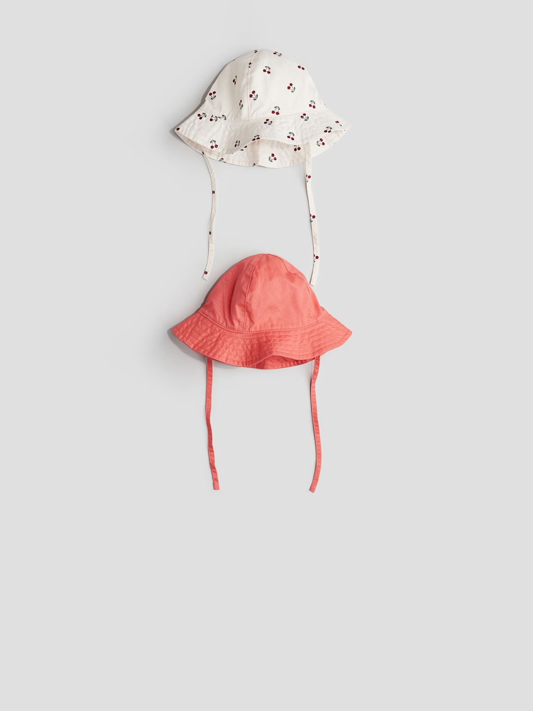 

H&M Girls 2-Pack Cotton Sun Hats, White