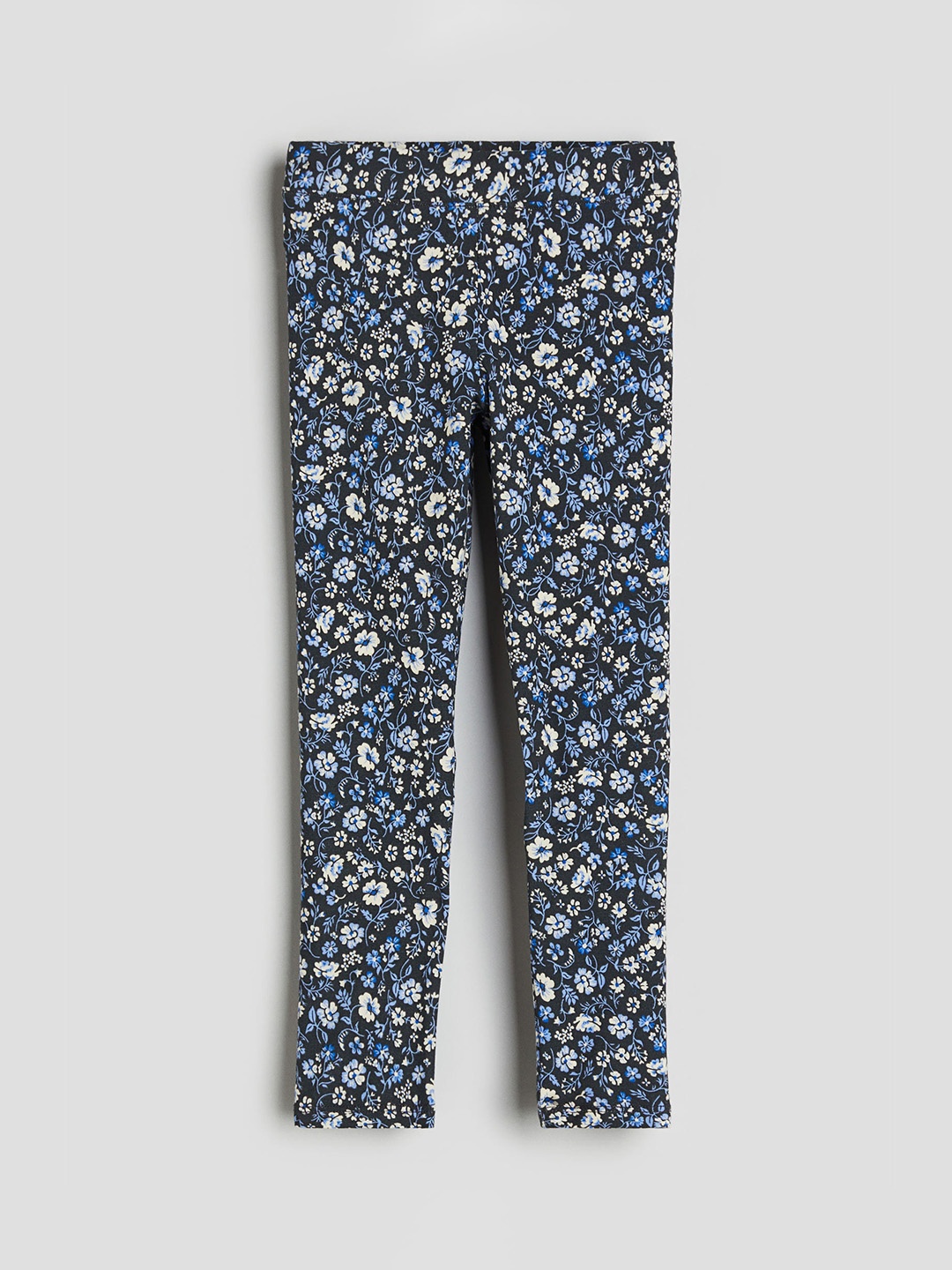 

H&M Girls Printed Jersey Leggings, Grey