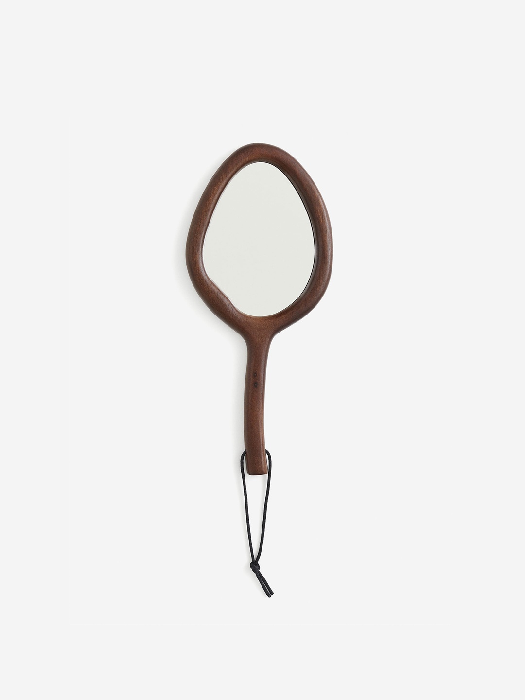 

H&M Brown Handheld Mango Wood Mirror