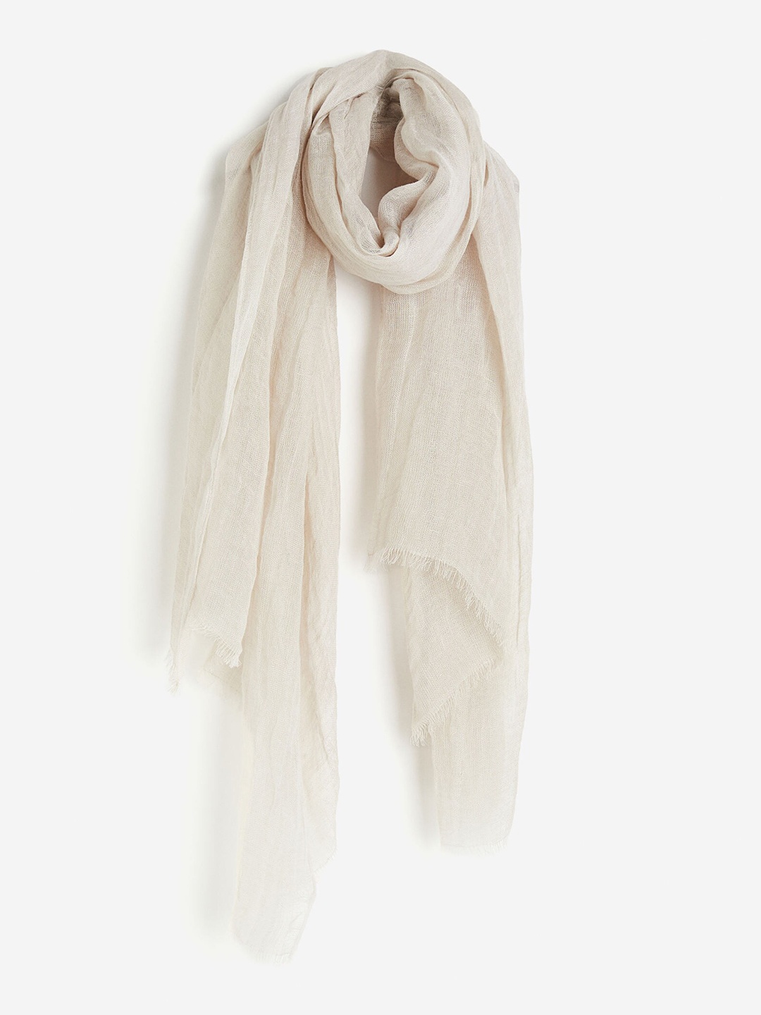 

H&M Linen Scarf, Beige