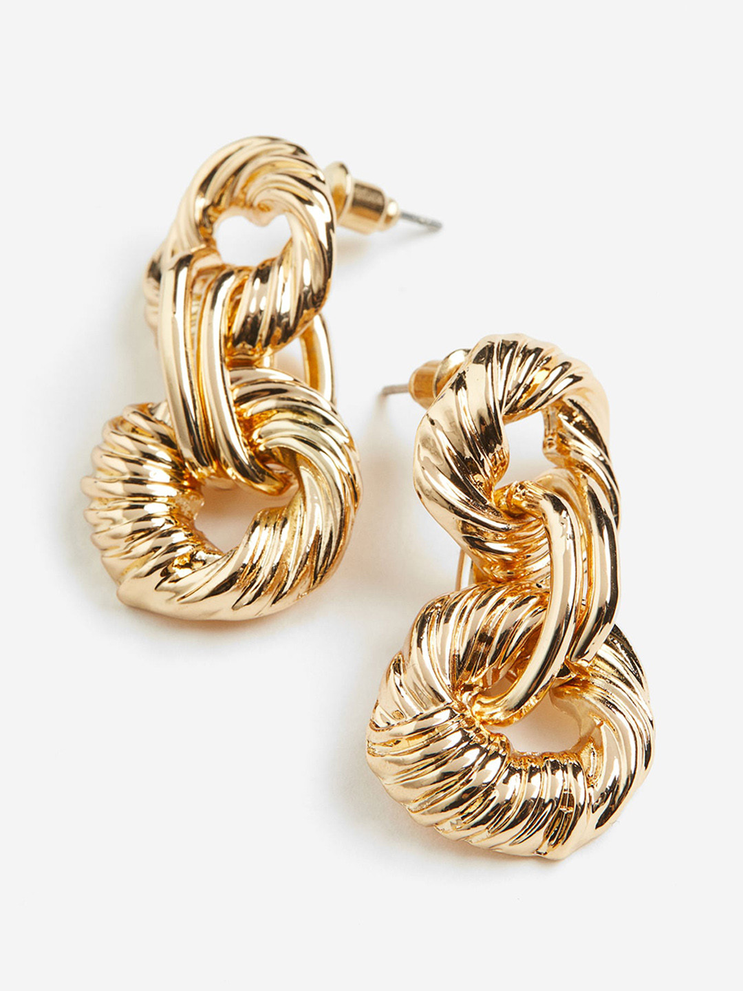 

H&M Ring-Pendant Earrings, Gold
