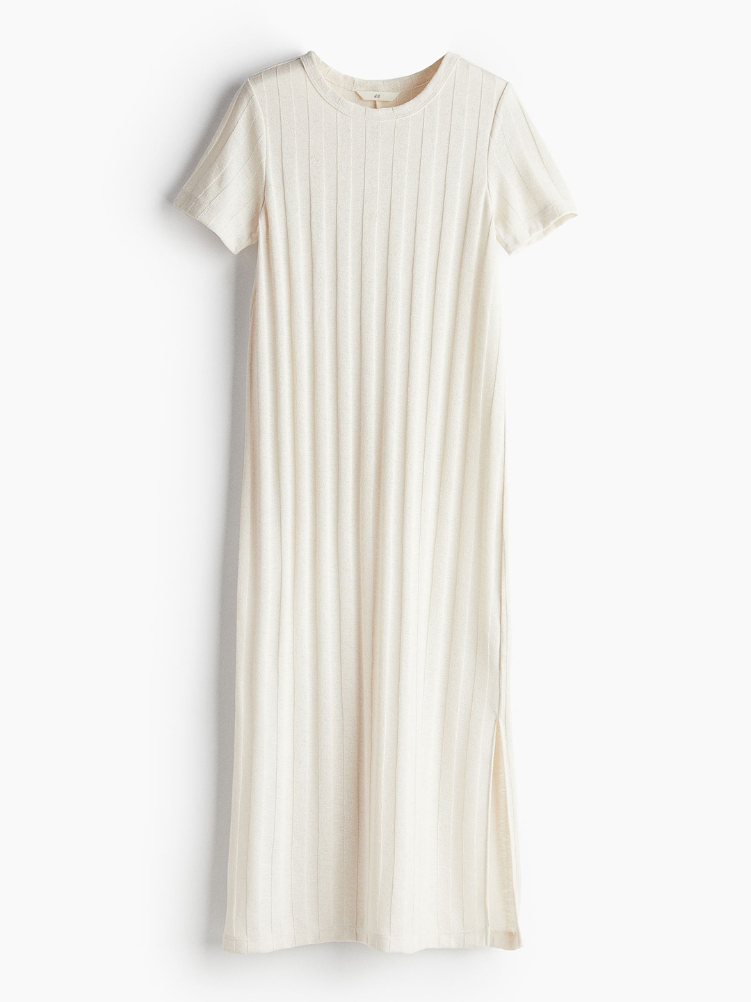 

H&M Women Ribbed Dress, Beige