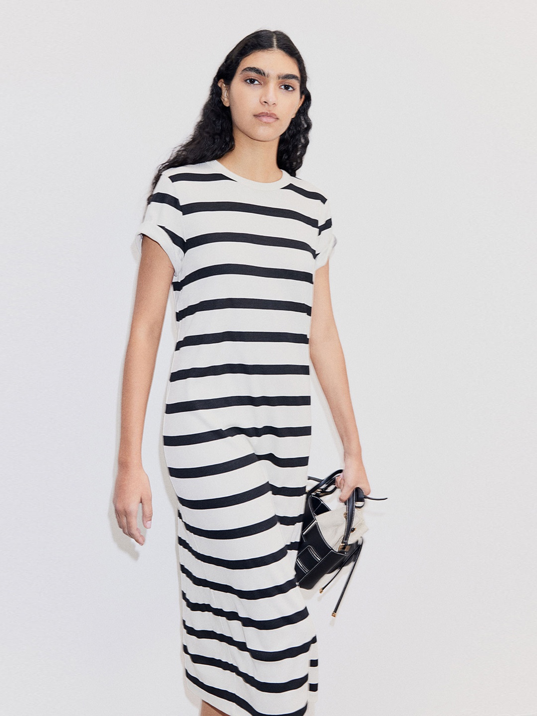 

H&M Ribbed Jersey Dress, White