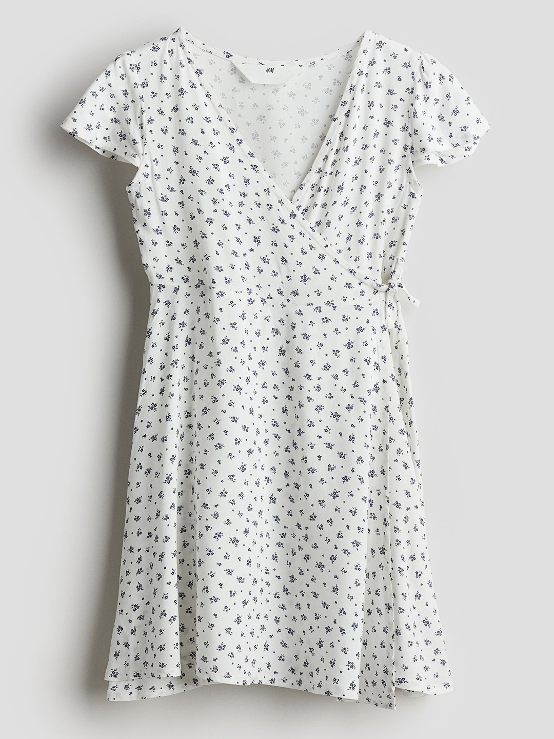 

H&M Girls Viscose Wrap Dress, White