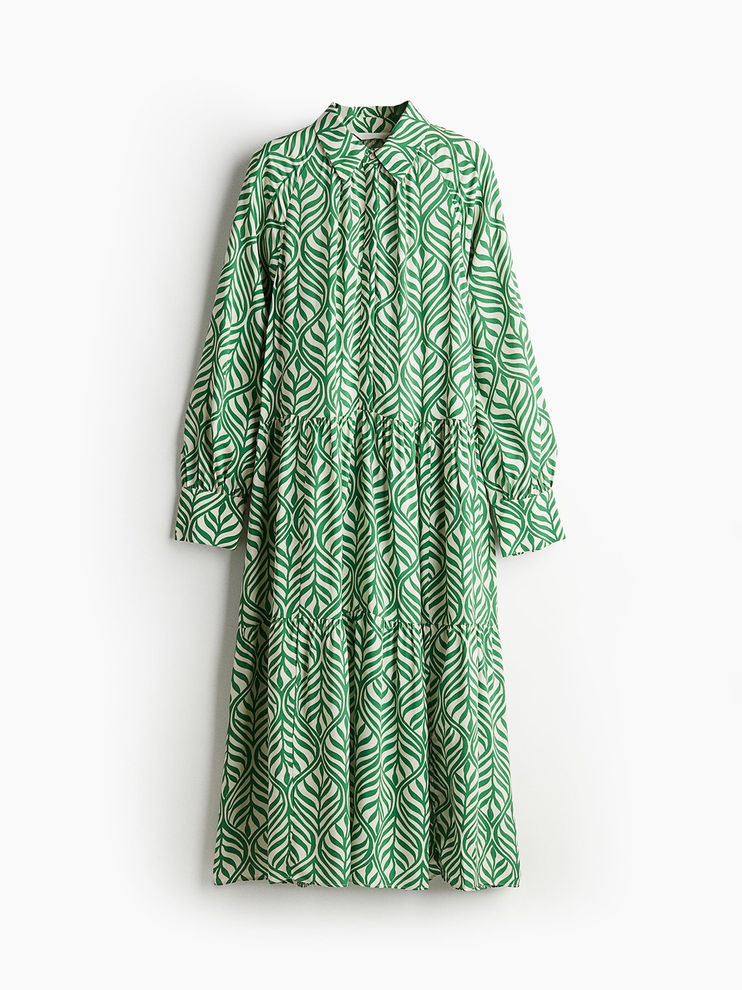 

H&M Viscose Shirt Dress, Green