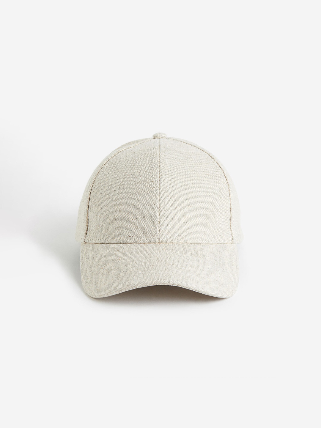 

H&M Men Linen-Blend Cap, Beige