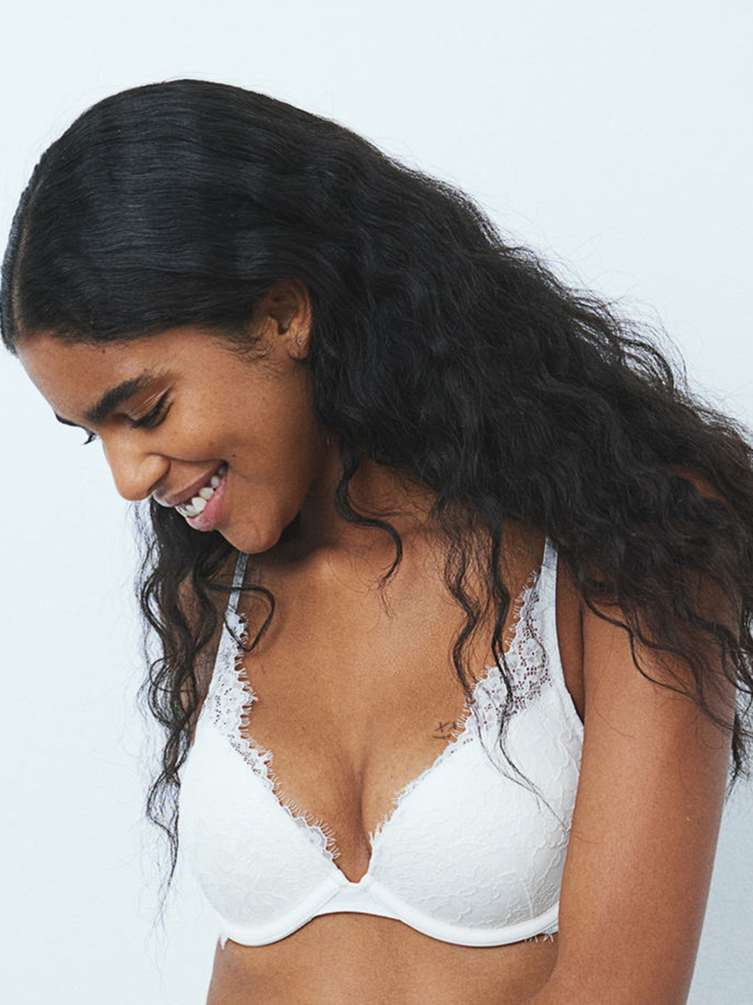 

H&M Lace Super Push-up Bra, White