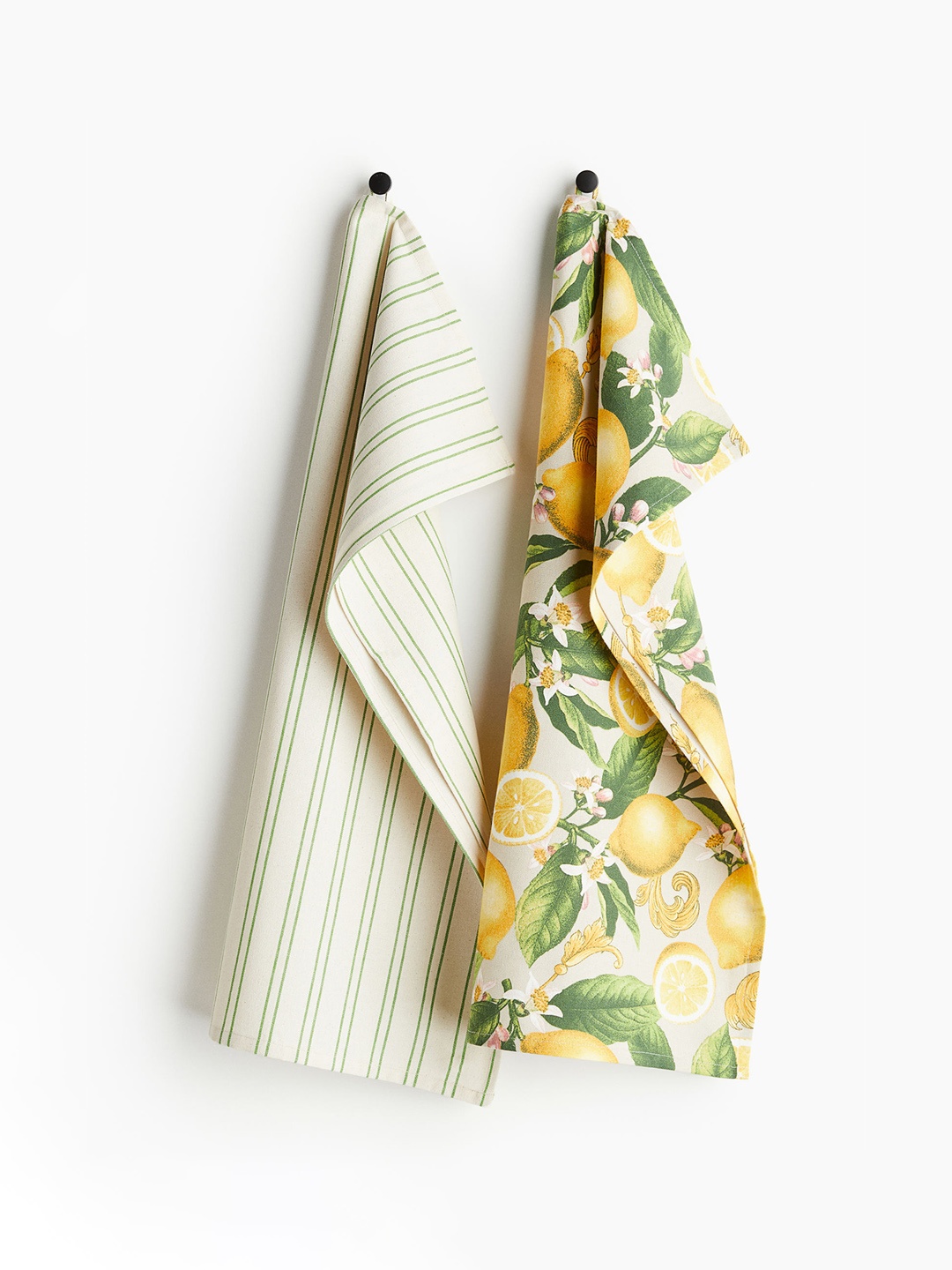 

H&M Yellow Cotton & Linen 2-Pack Print-Motif Tea Towels