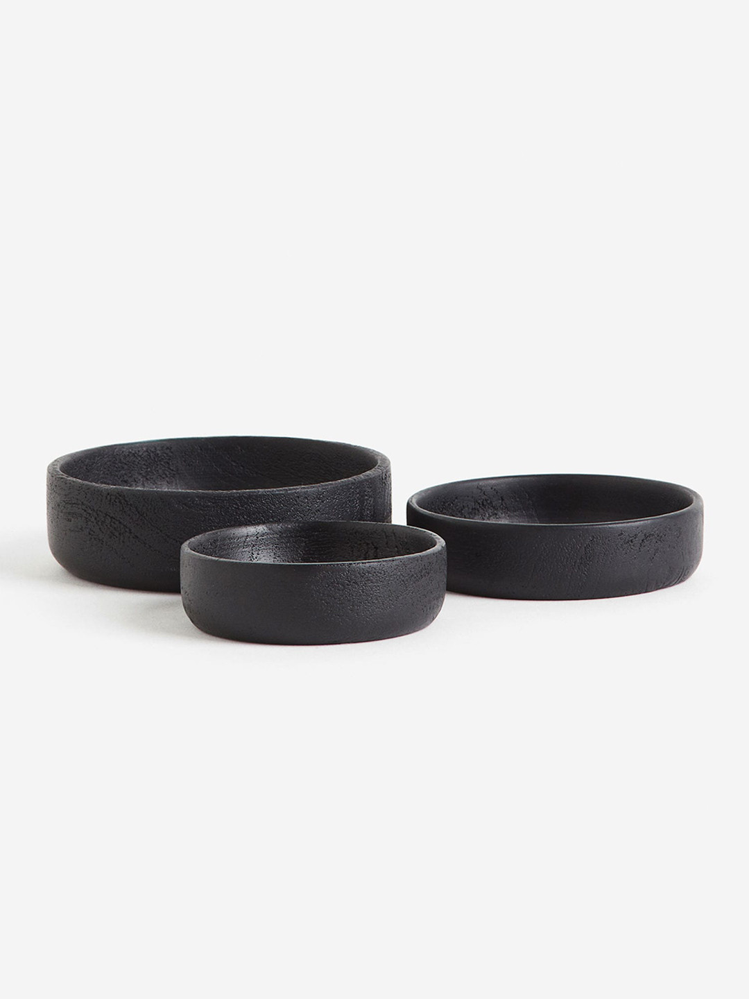 

H&M Black 3-Pack Wooden Bowls