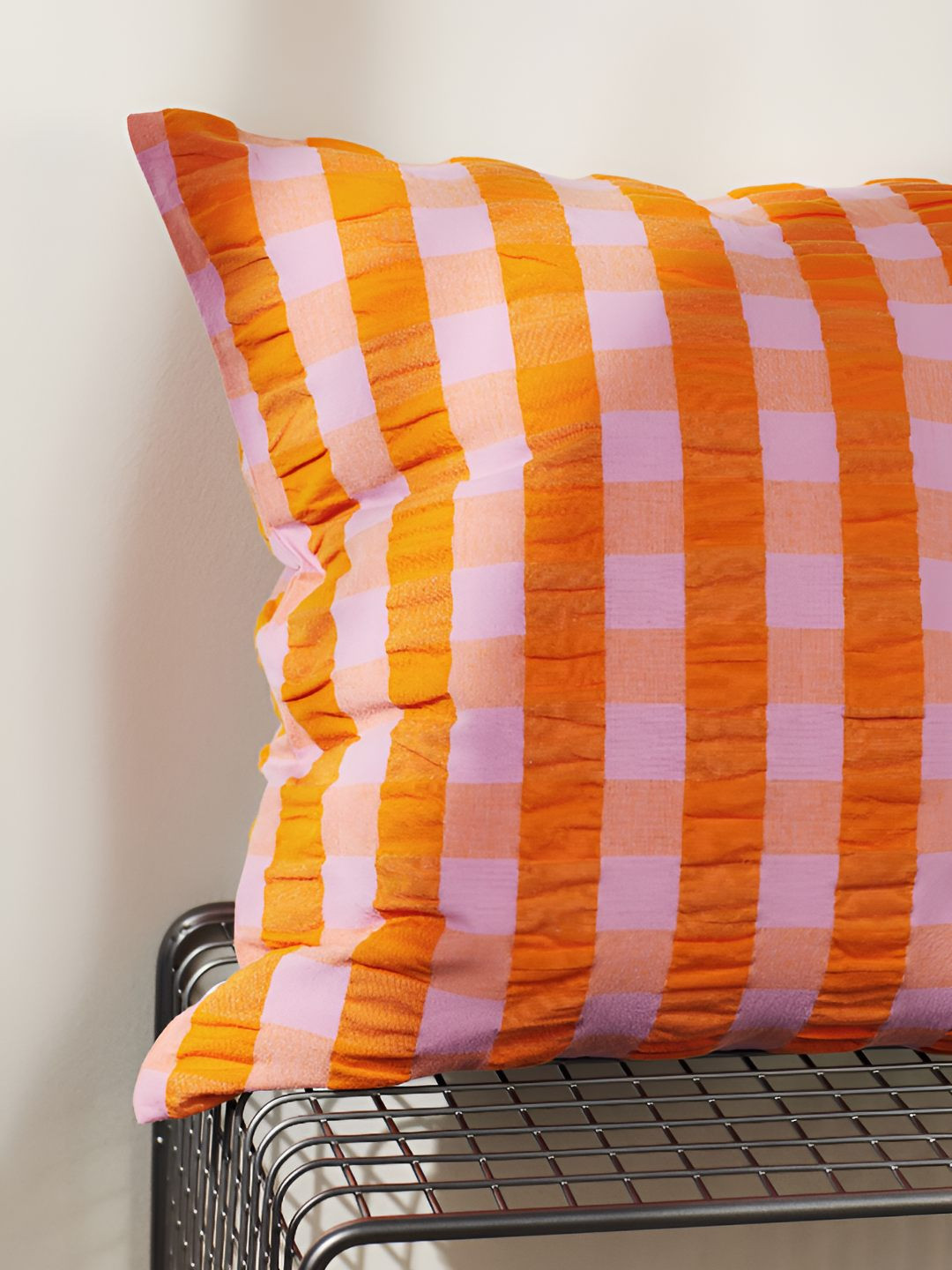 

H&M Pink Pure Cotton Seersucker Cushion Covers