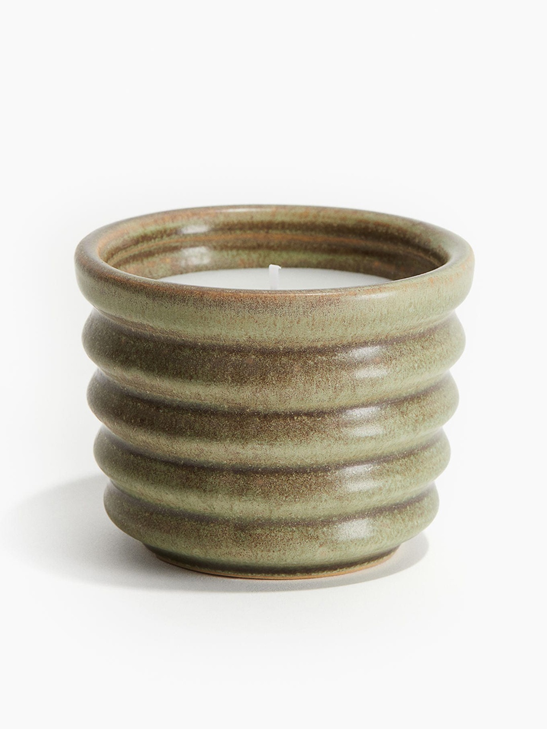 

H&M Turquoise Blue Scented Candle In A Stoneware Holder