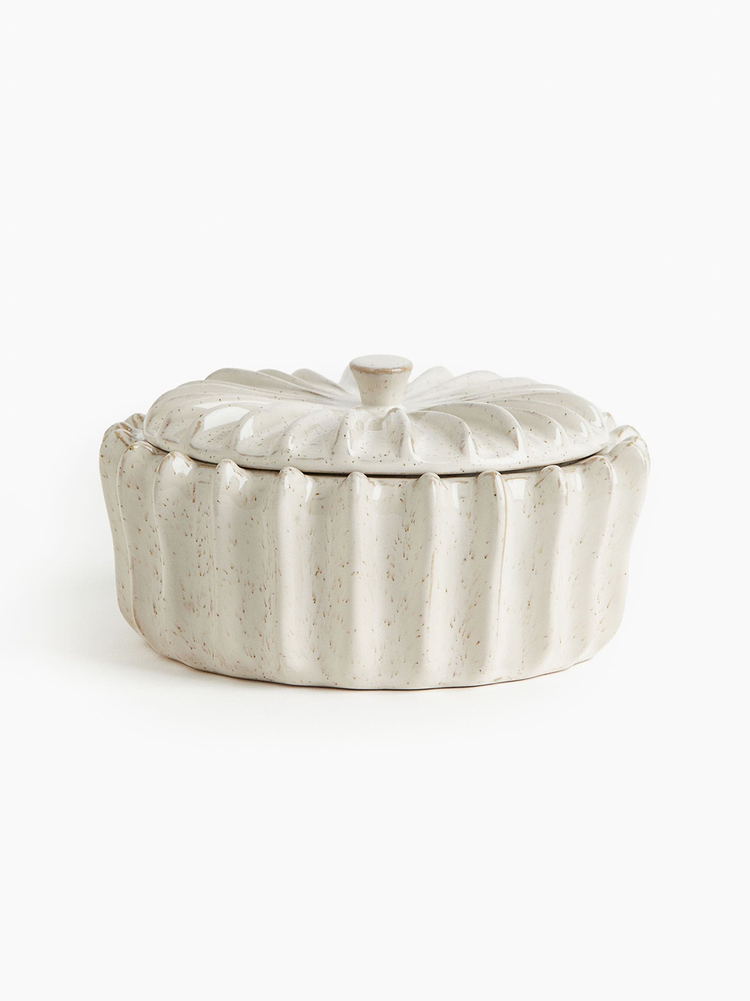 

H&M White Scented Candle In Stoneware Holder