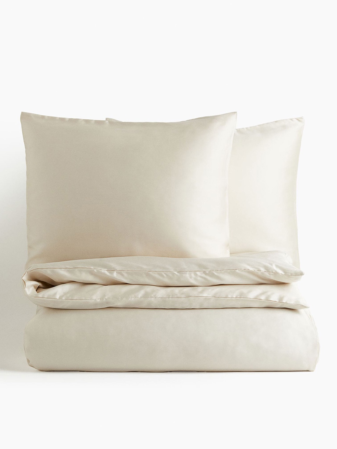 

H&M Beige Satin Double/King Duvet Cover Set