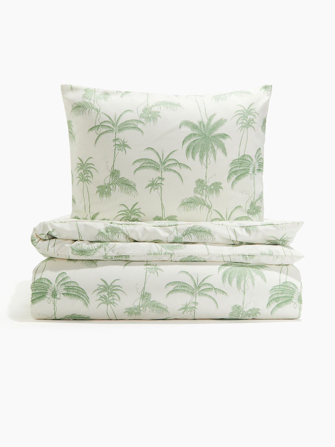 

H&M White Patterned Single Duvet Cover Set