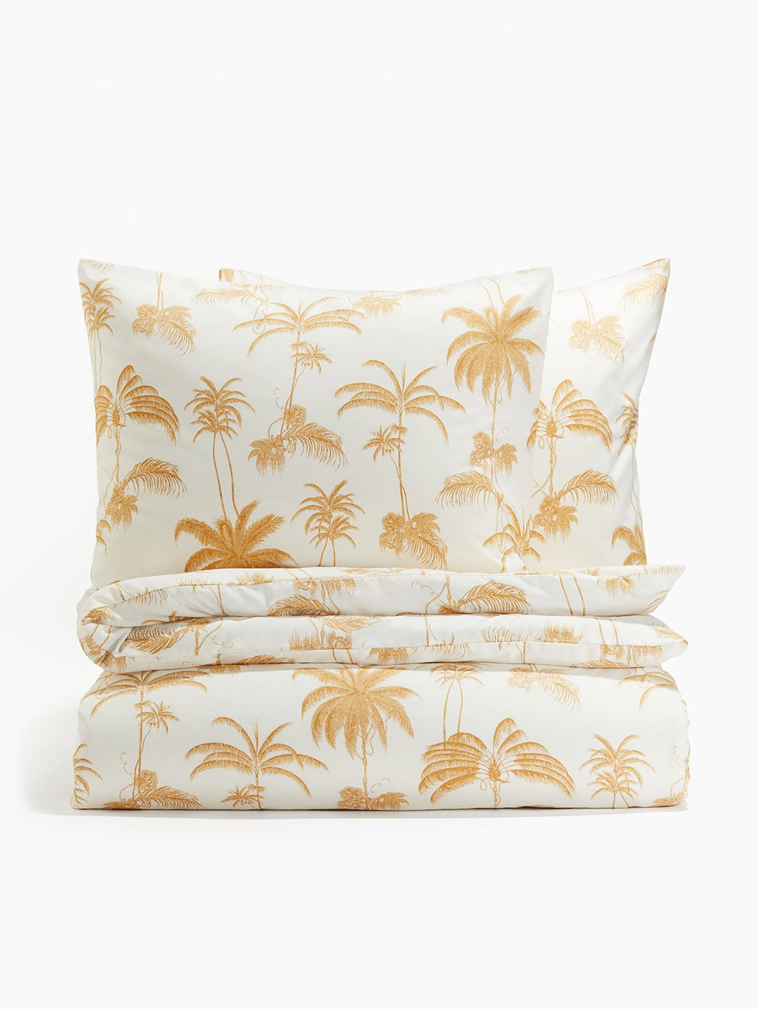 

H&M White Patterned Double/King Duvet Cover Set