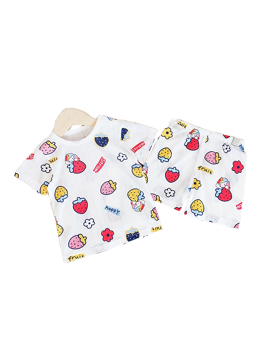 

StyleCast x Revolte Girls Graphic Printed T-Shirt & Shorts, White