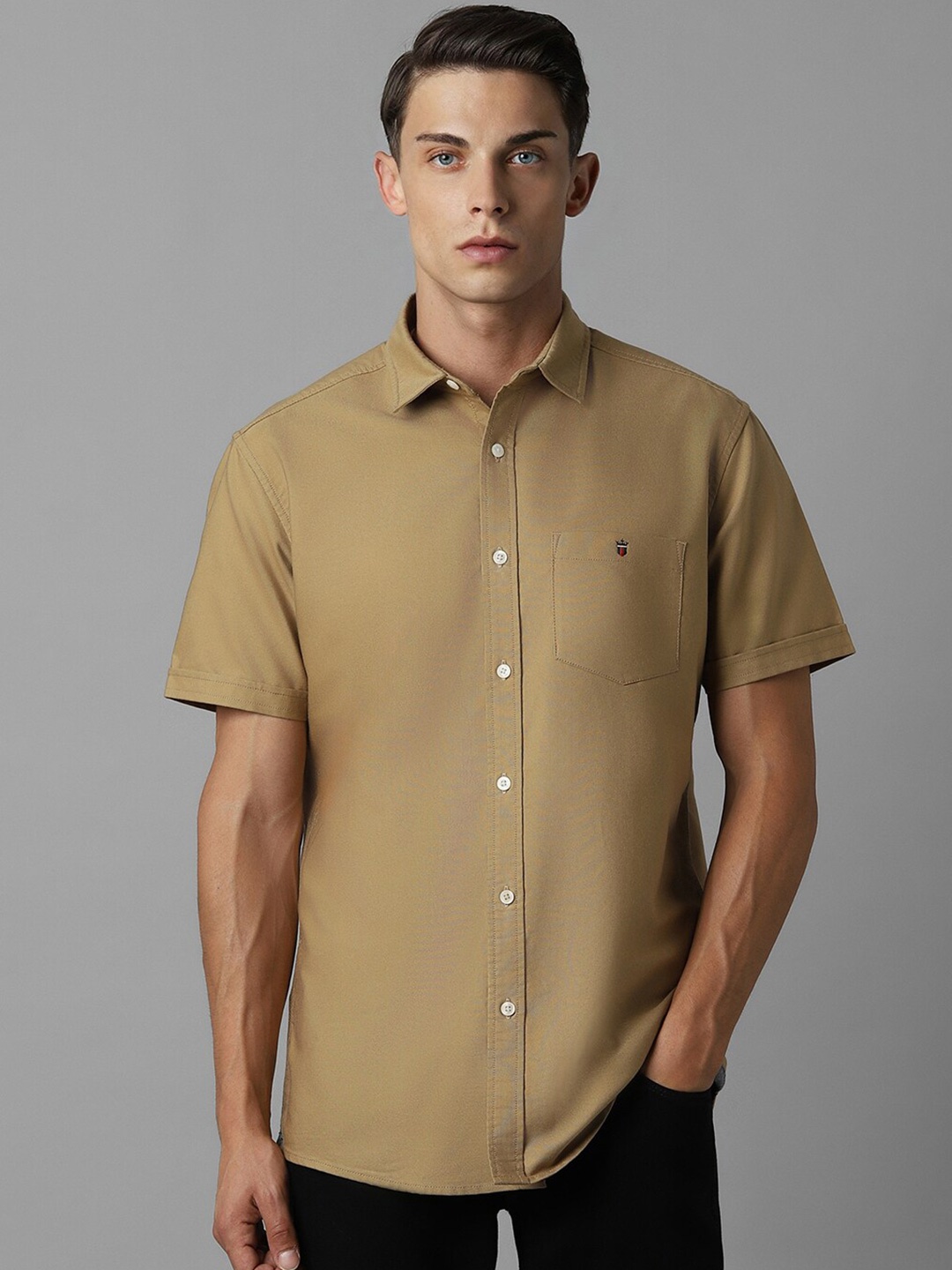 

Louis Philippe Jeans Slim Fit Pure Cotton Casual Shirt, Khaki