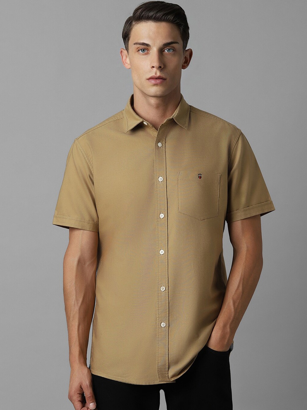 

Louis Philippe Jeans Slim Fit Pure Cotton Casual Shirt, Khaki