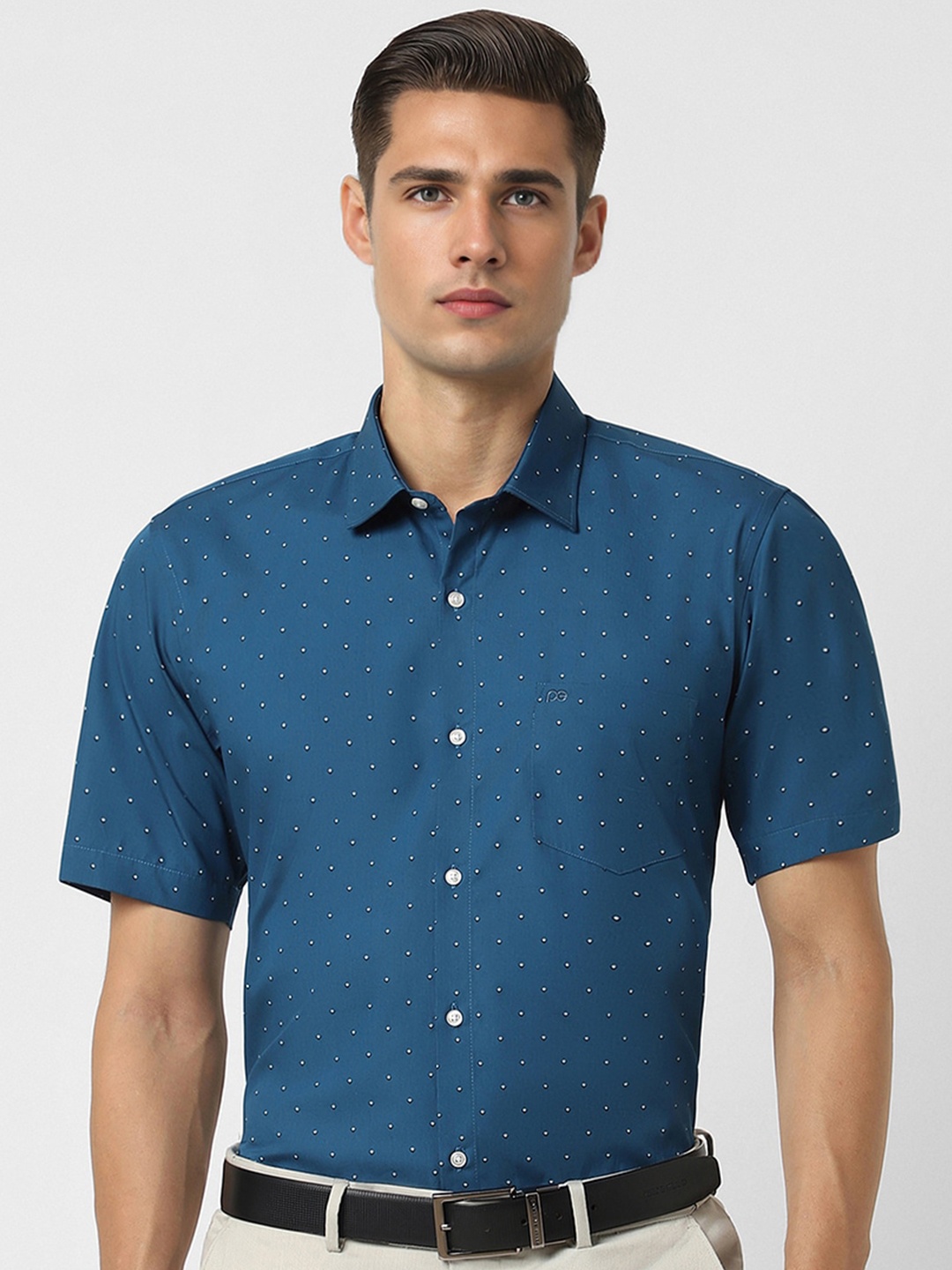 

Peter England Micro Ditsy Printed Formal Shirt, Blue