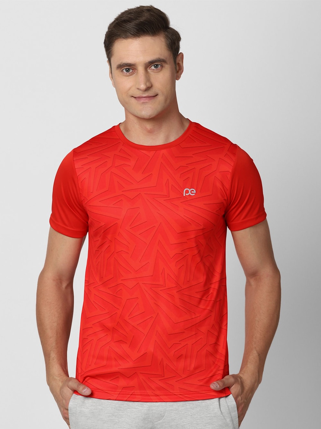 

Peter England Casuals Typography Printed T-shirt, Red
