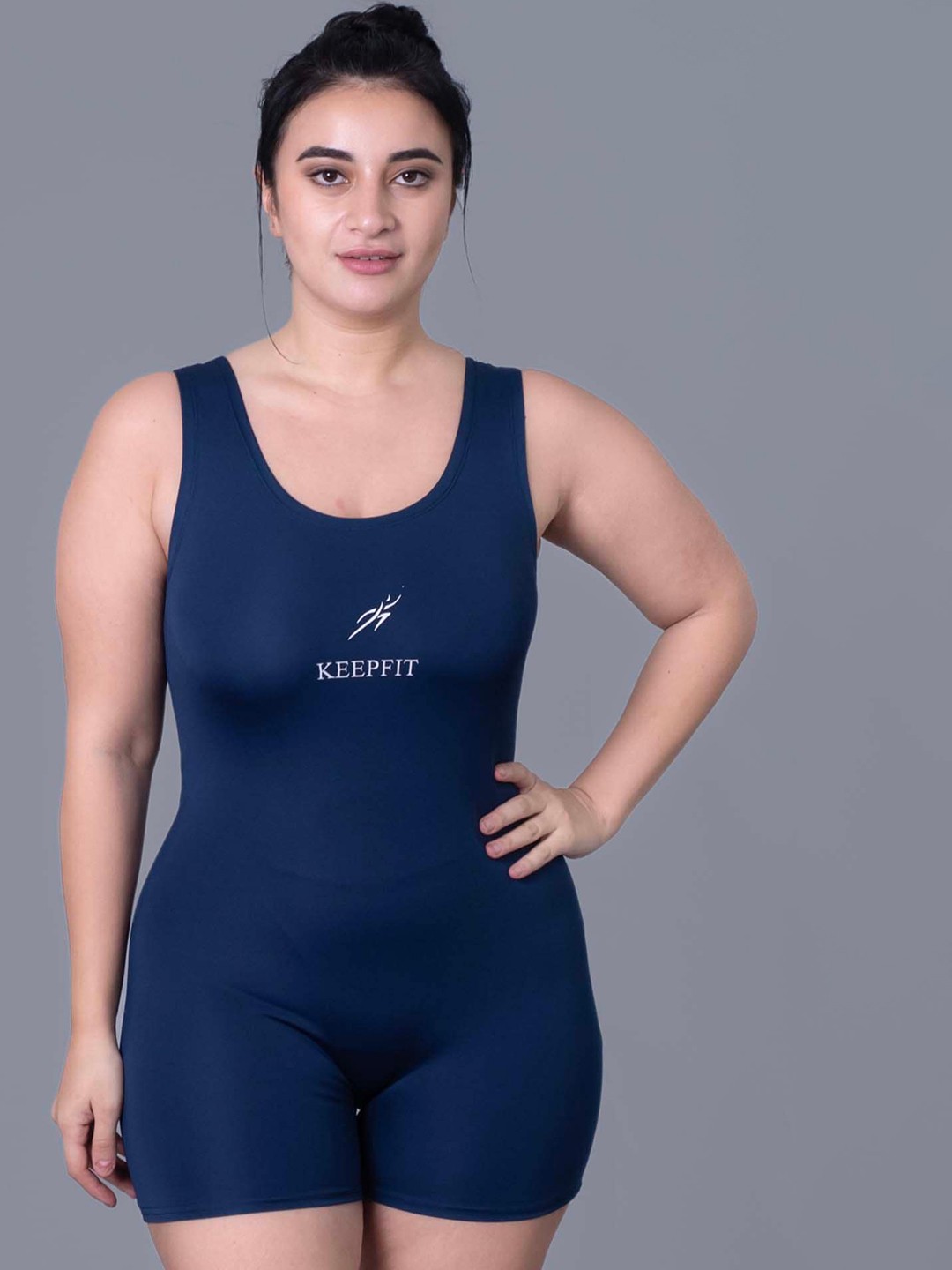 

Keepfit Medium Coverage N9 Antibacterial Rapid Dry Legsuit, Navy blue