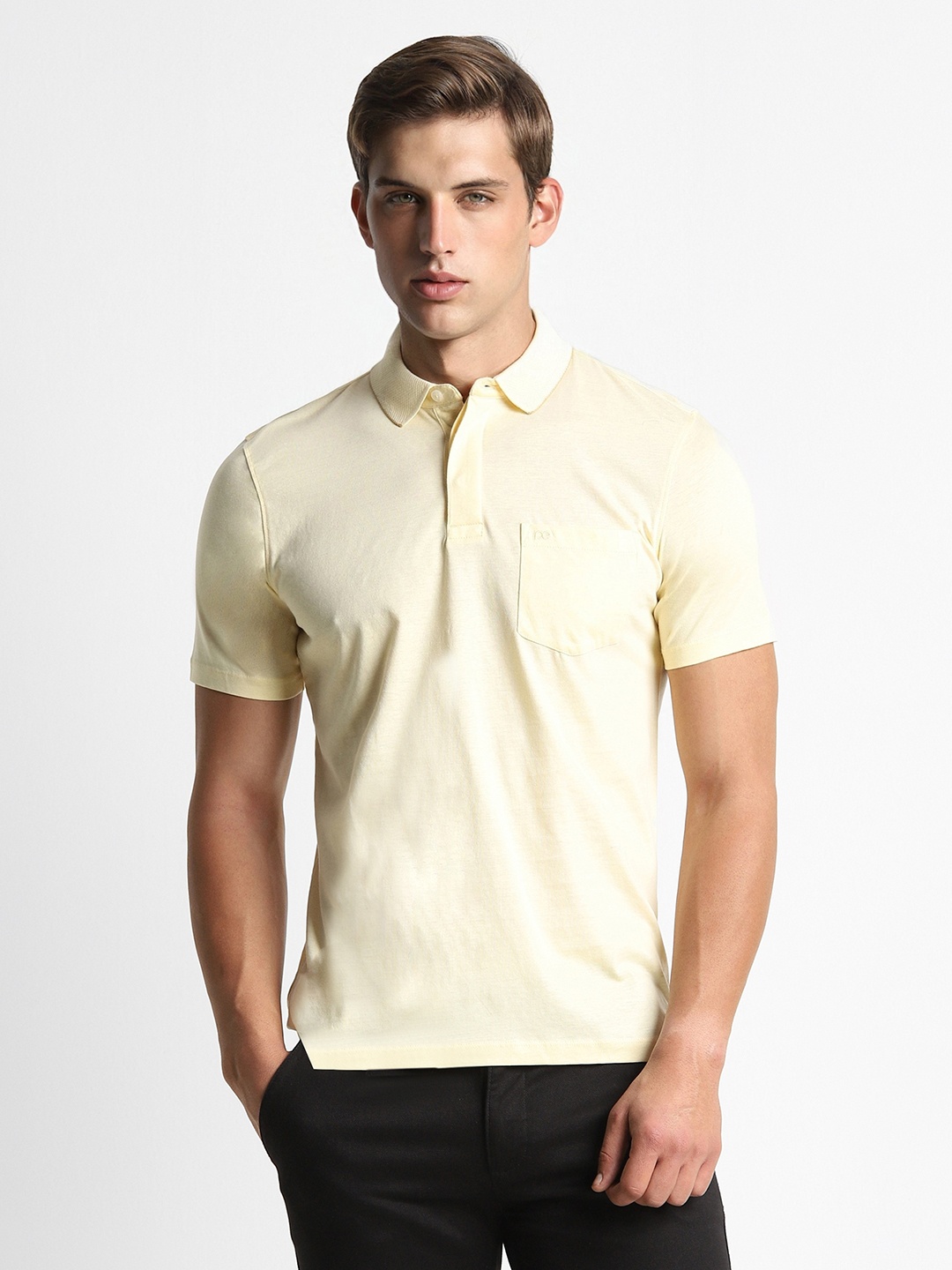 

Peter England Elite Polo Collar T-shirt, Yellow