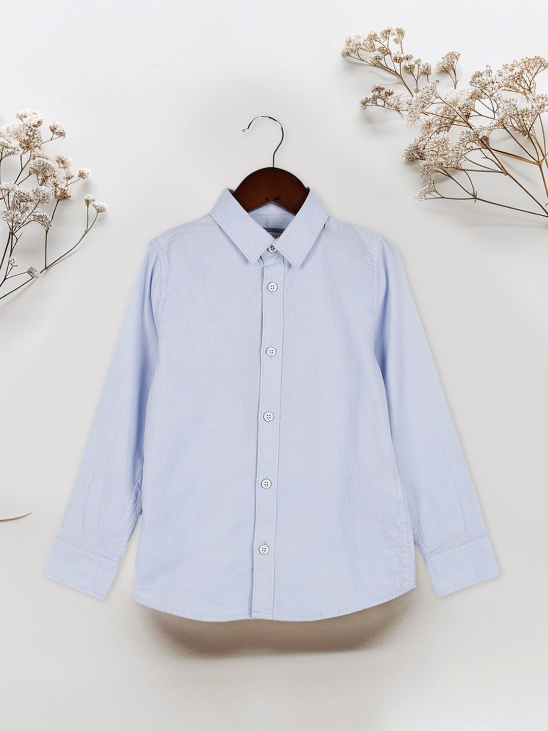 

INCLUD Boys Classic Spread Collar Casual Shirt, Blue
