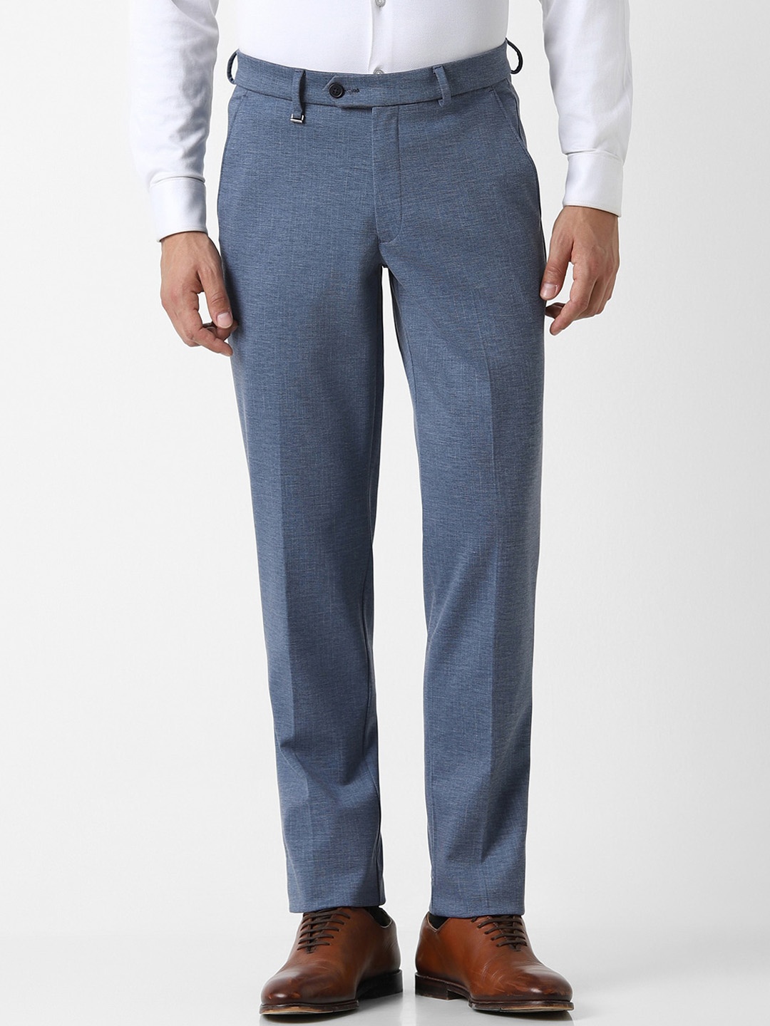 

Van Heusen Men Slim Fit Formal Trouser, Blue