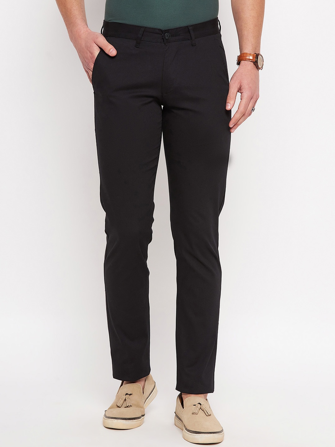 

Duke Men Slim Fit Mid-Rise Trouser, Blue