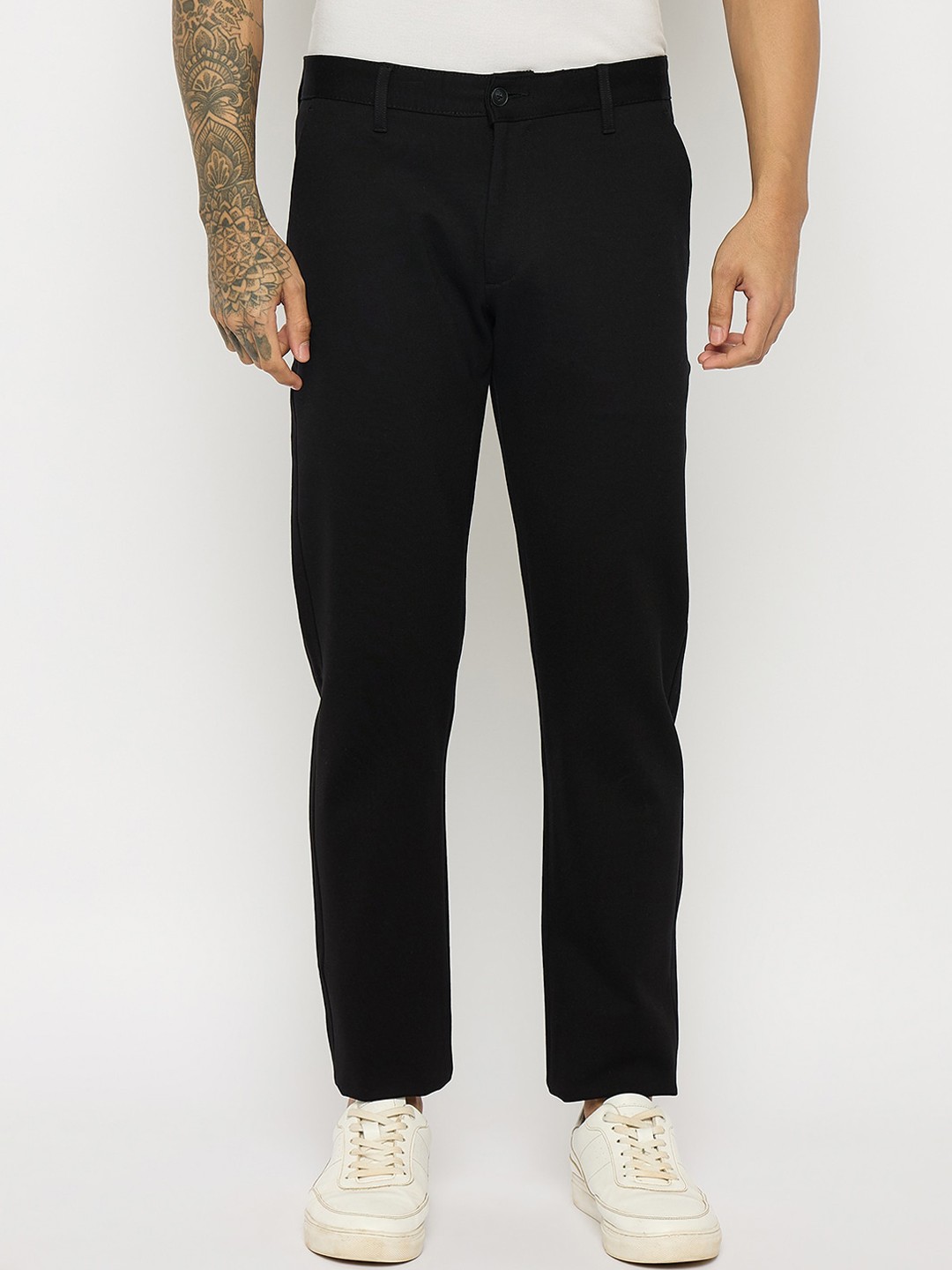 

Duke Men Slim Fit Trousers, Black