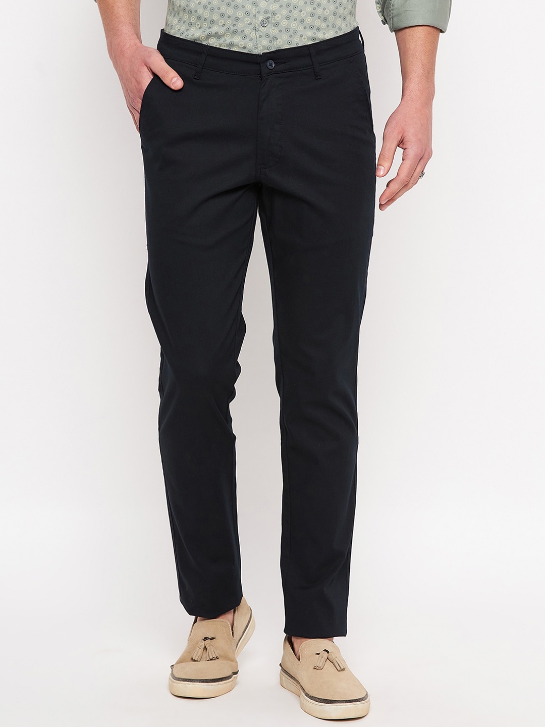 

Duke Men Slim Fit Cotton Trousers, Blue