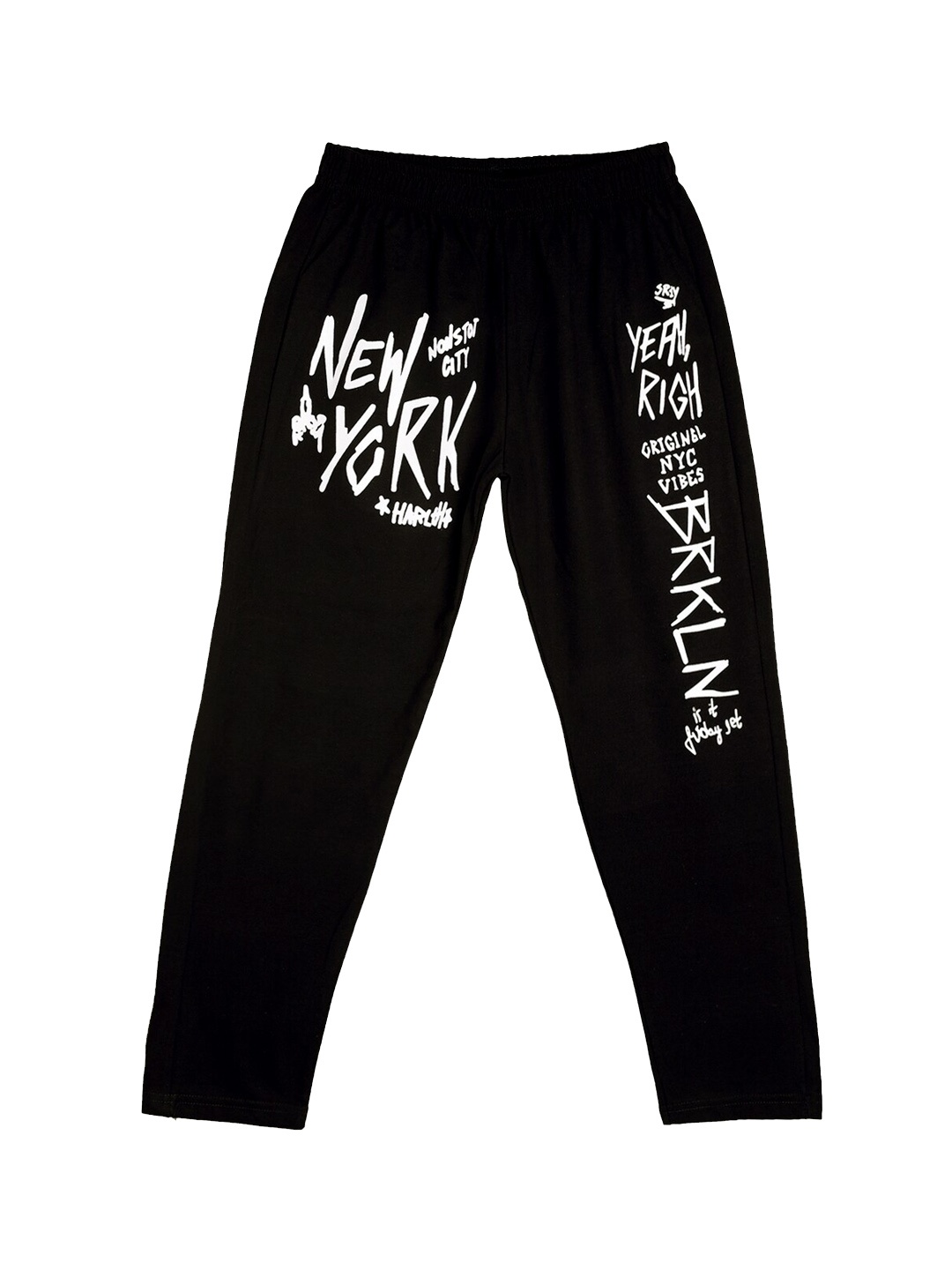 

Fashionable Kids Printed Pure Cotton Lounge Pant, Black