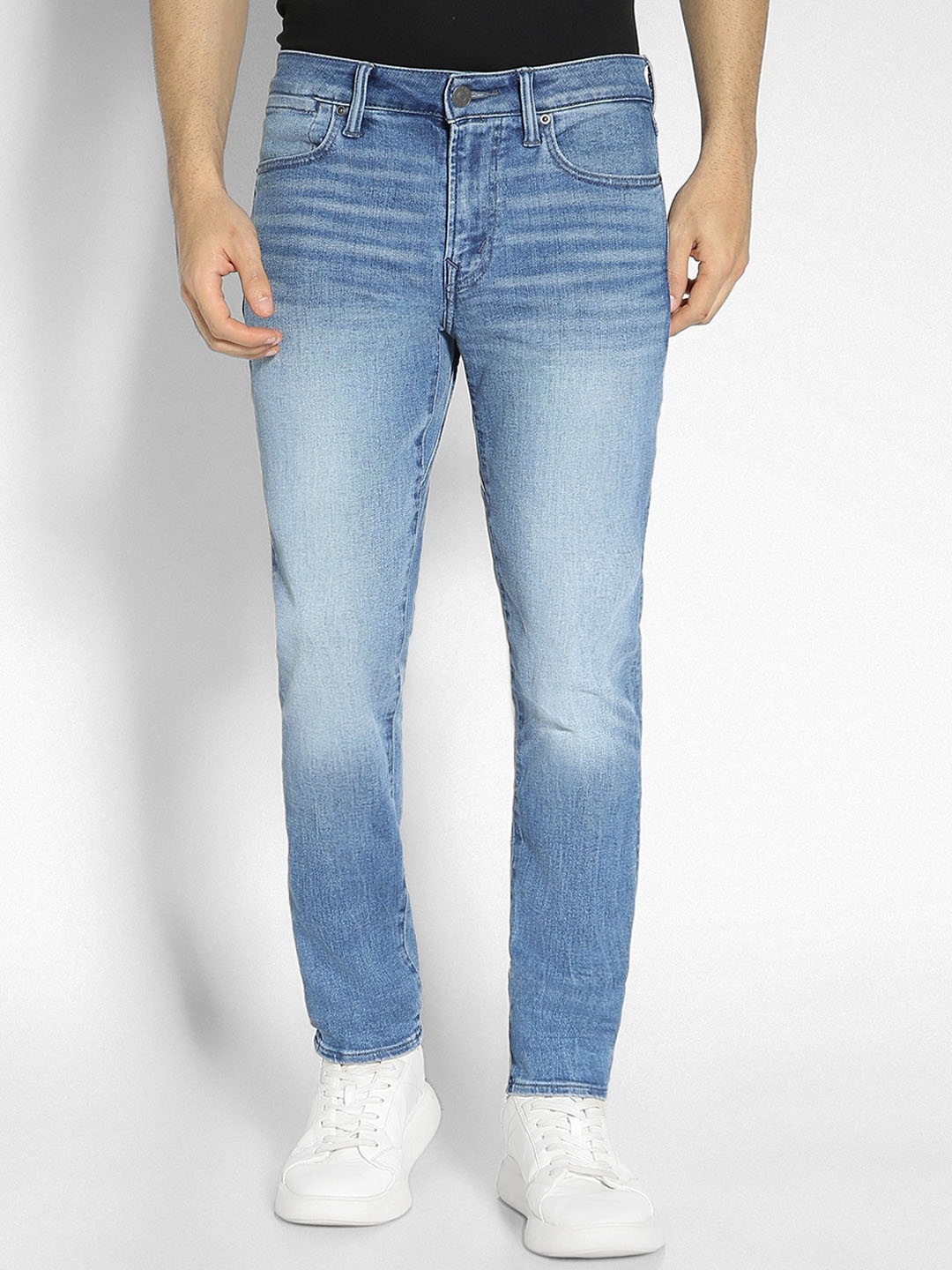 

AMERICAN EAGLE OUTFITTERS Men Skinny Fit Stretchable Heavy Fade Jeans, Blue