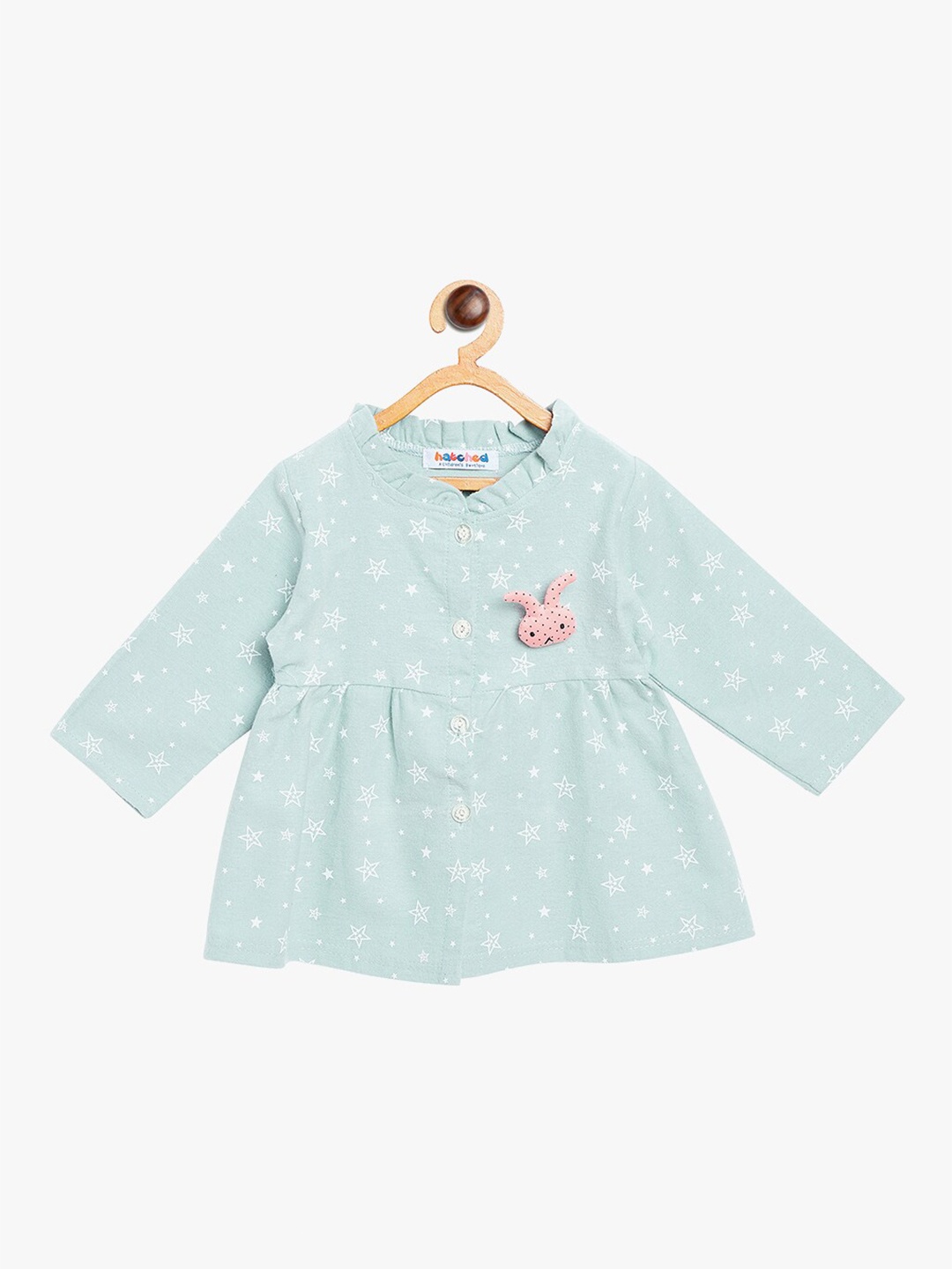 

BAESD Girls Print A-Line Dress, Green