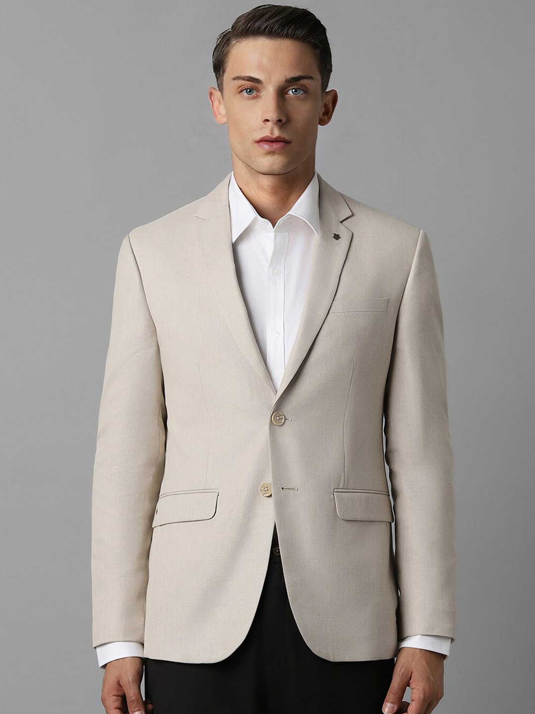 

Louis Philippe Men Slim-Fit Formal Blazer, Beige