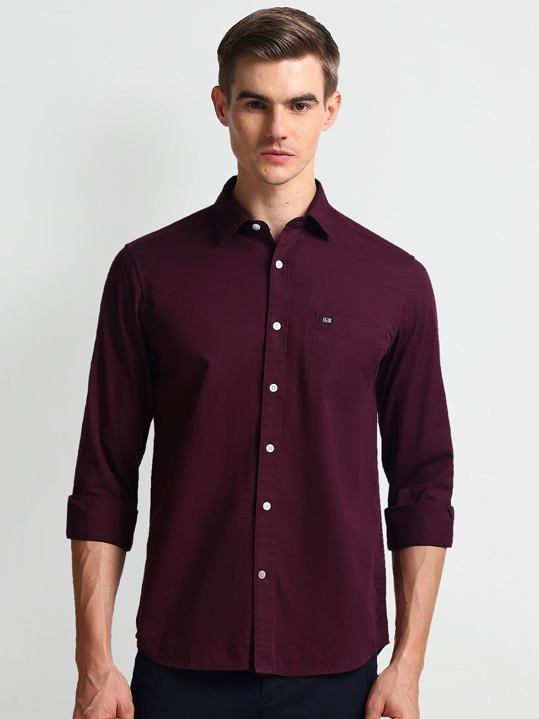 

Arrow Sport Slim Fit Twill Cotton Casual Shirt, Red