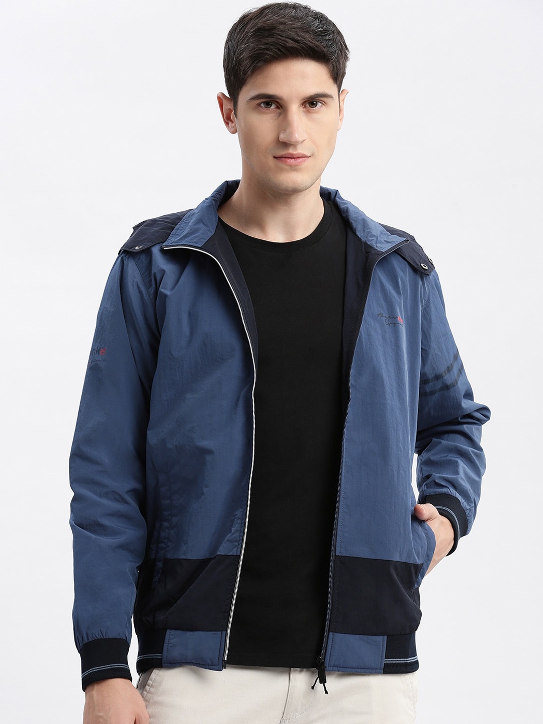 

SHOWOFF Windcheater Open Front Jacket, Blue