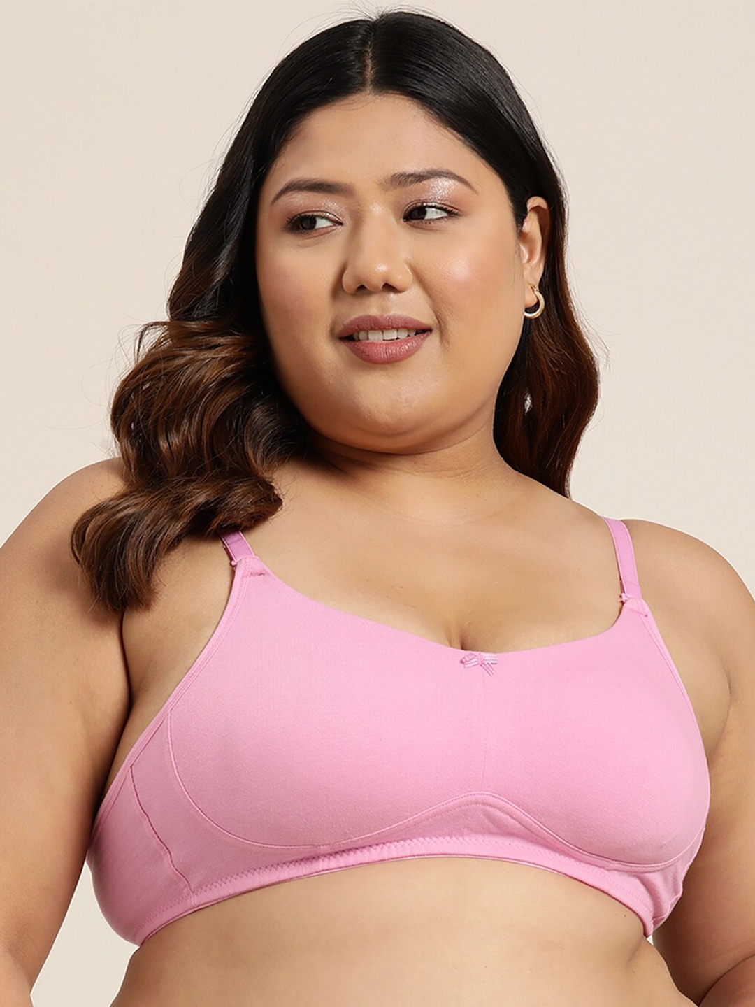 

Leading Lady Medium Coverage Non Padded T-shirt Bra With All Day Comfort, Pink