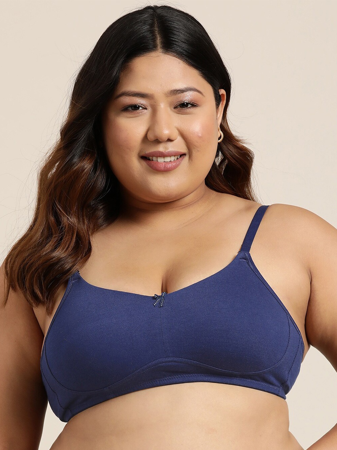 

Leading Lady SS/24 Full Coverage Non Padded T-shirt Bra- All Day Comfort, Navy blue