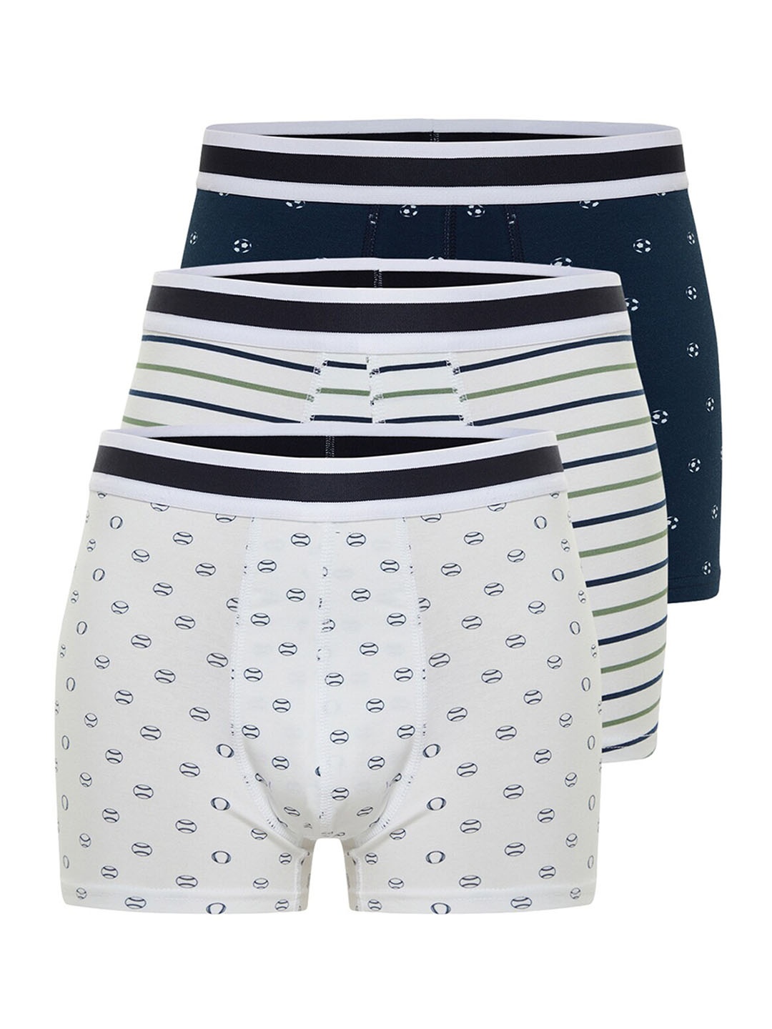 

Trendyol Pack Of 3 Printed Trunks 1042976478, Navy blue