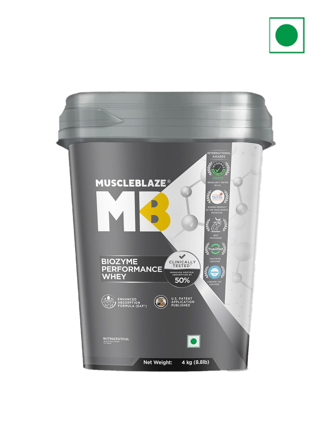 

MuscleBlaze Biozyme Performance Whey Protein Blue Tokai Coffee 4Kg, Coffee brown
